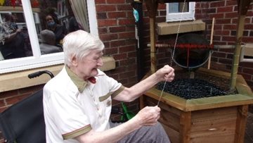 Green-fingered Sunderland care home Resident helps out in the garden